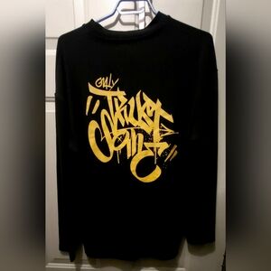 "Only Trust Some" Long Sleeve Tee with Gold Print